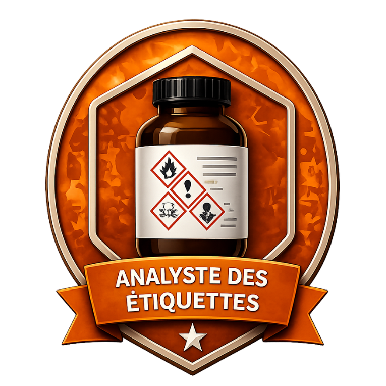 Badge Analyste des étiquettes